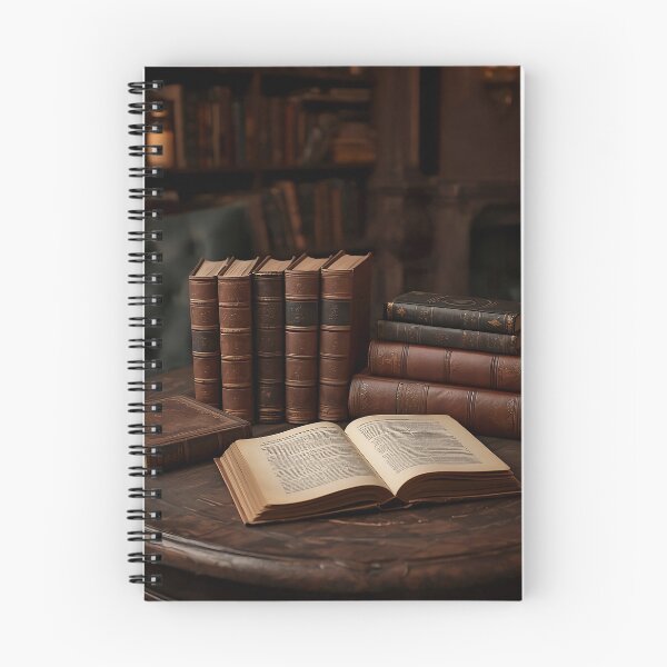 Item preview, Vintage Leather Books and Cozy Library Reading Collection designed and sold by Evergreen Horizon Works.