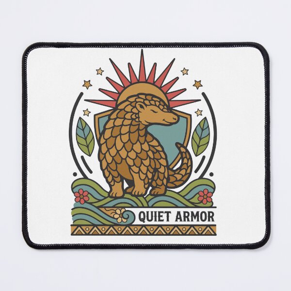 Item preview, Quiet Armor Pangolin Nature Design designed and sold by CutePawCreation.