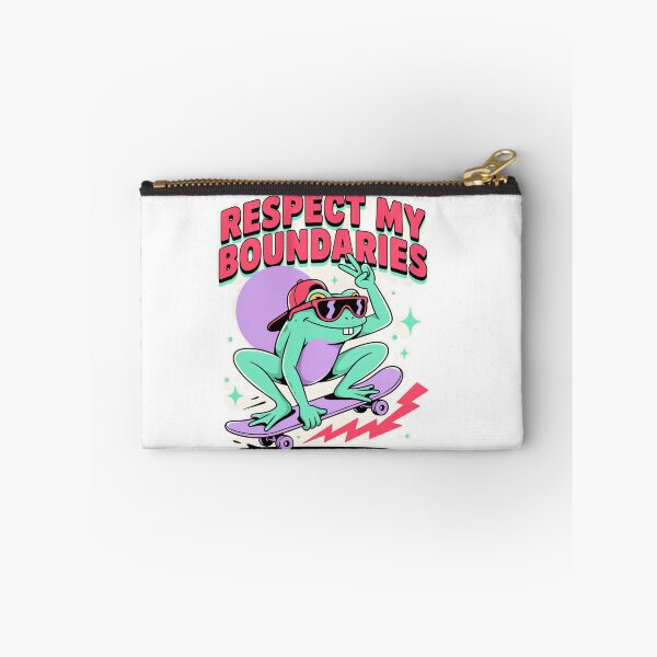 Item preview, Respect My Boundaries Funny Retro 90s Skater Frog designed and sold by wyzin39.