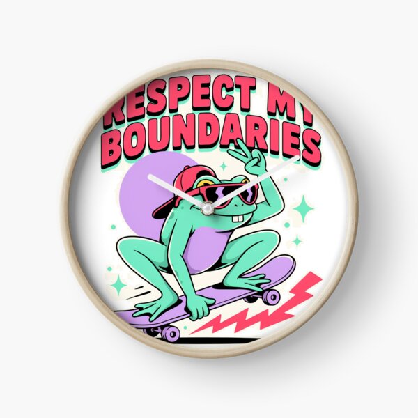 Item preview, Respect My Boundaries Funny Retro 90s Skater Frog designed and sold by wyzin39.