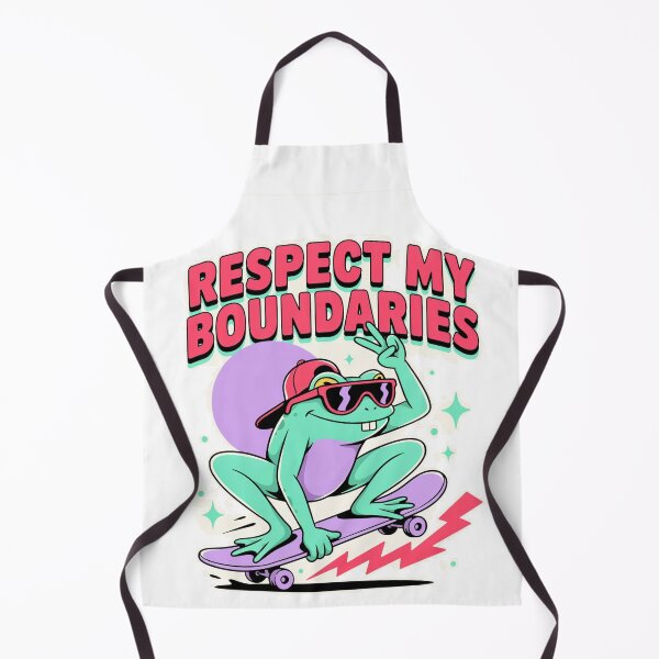 Item preview, Respect My Boundaries Funny Retro 90s Skater Frog designed and sold by wyzin39.