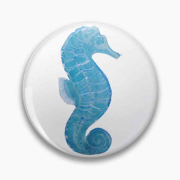 Item preview, Blue Watercolor Seahorse  designed and sold by crystallinesoup.
