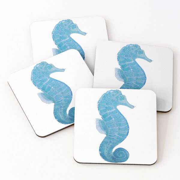 Item preview, Blue Watercolor Seahorse  designed and sold by crystallinesoup.