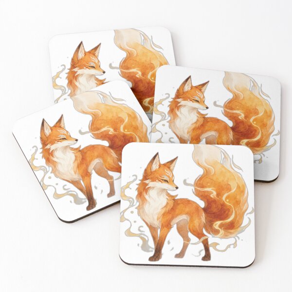 Item preview, Magical Fire Fox Fantasy Art Design designed and sold by DailyDoodlesBySumbul.