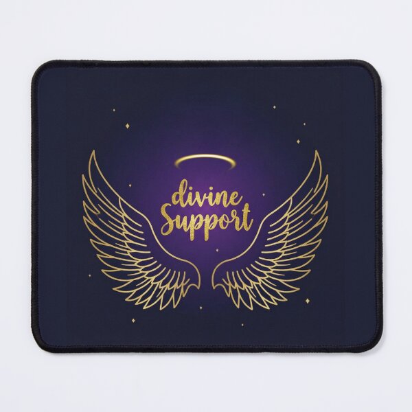Item preview, Divine Support – Angel Wings and Halo Spiritual Design designed and sold by CosmicQuietStudio.