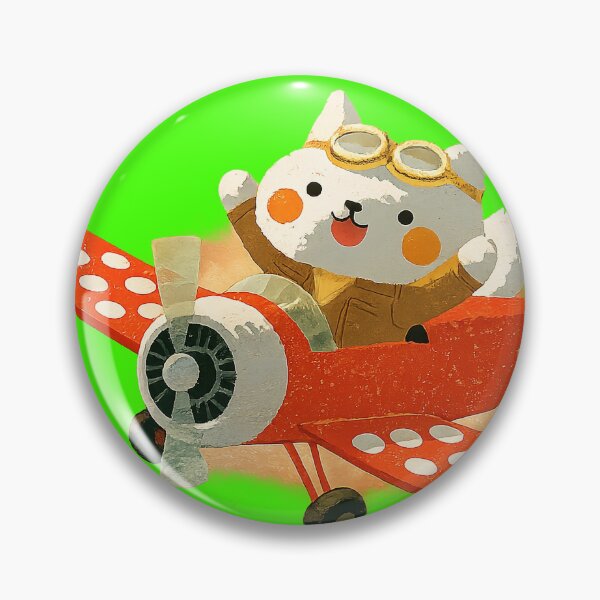 Item preview, Cute Cat Pilot Red Polka Dot Biplane Watercolor Art designed and sold by UhuCriei .