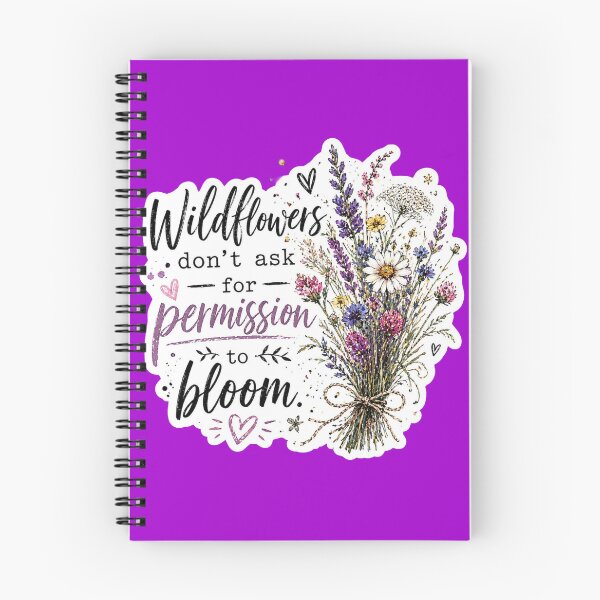 Item preview, Wildflowers Don't Ask For Permission To Bloom - Whimsical Floral Sticker designed and sold by Scro-Ciob-Shop.