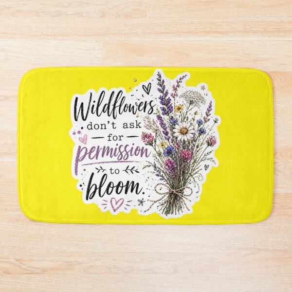 Item preview, Wildflowers Don't Ask For Permission To Bloom - Whimsical Floral Sticker designed and sold by Scro-Ciob-Shop.