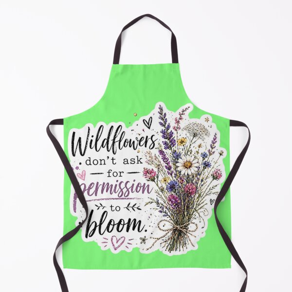 Item preview, Wildflowers Don't Ask For Permission To Bloom - Whimsical Floral Sticker designed and sold by Scro-Ciob-Shop.