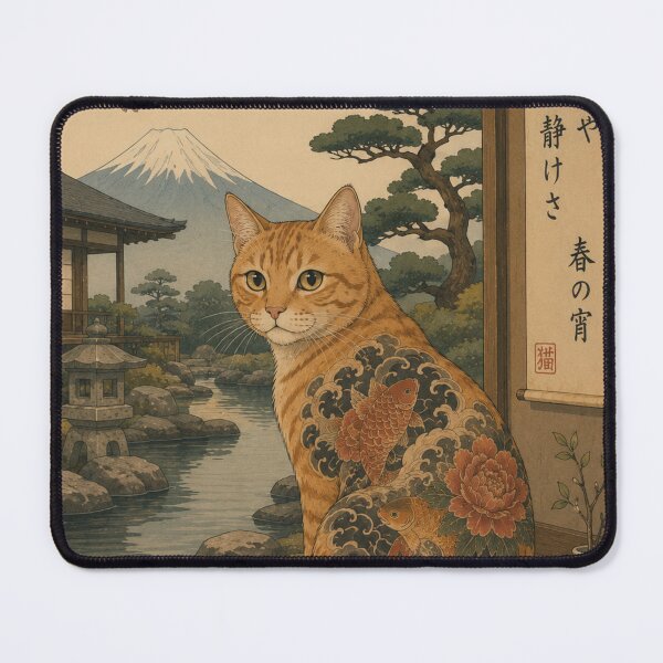 Item preview, Japanese inspired tattooed cat art designed and sold by *~*MagicCorner*~*.