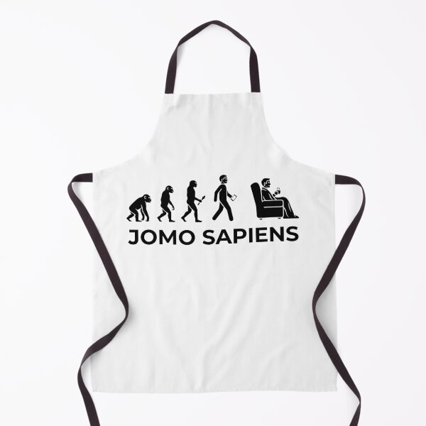 Item preview, JOMO Sapiens Funny Introvert Human Evolution Anti-Fomo White Background designed and sold by Aetherix Studio.