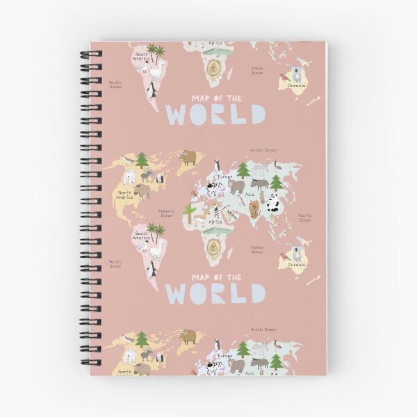 Item preview, World Map Design with Animals, Continents and Oceans designed and sold by Carla Daly.