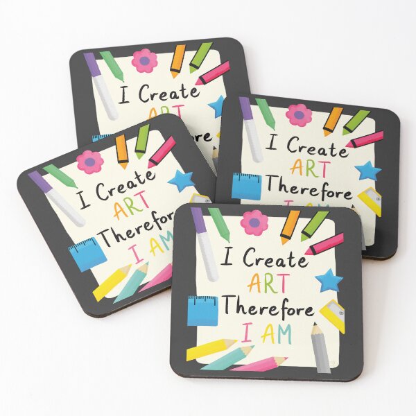 Item preview, I Create Art Message with Colorful Stationery Border designed and sold by ChantellaGF.