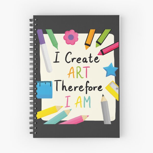 Item preview, I Create Art Message with Colorful Stationery Border designed and sold by ChantellaGF.