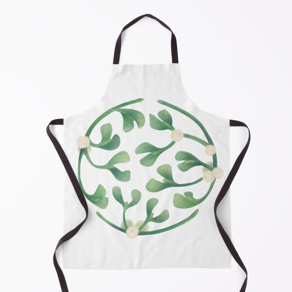 Item preview, illustrated mistletoe sprigs in a harmonious, rounded arrangement designed and sold by Vansn-Design.