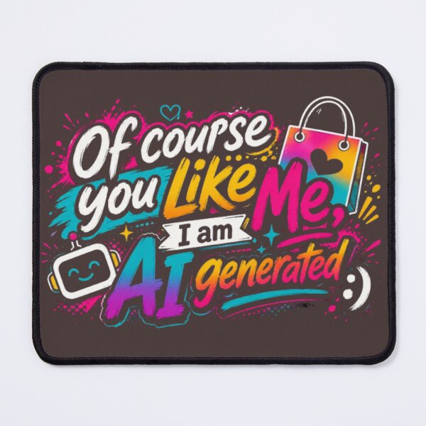 Item preview, Of Course You Like Me, I Am AI Generated – Funny Retro 90s Graphic Design designed and sold by RaresS.