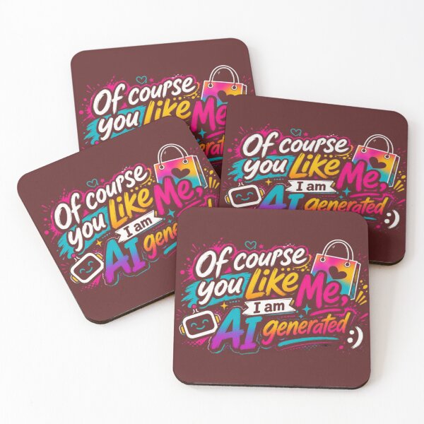 Item preview, Of Course You Like Me, I Am AI Generated – Funny Retro 90s Graphic Design designed and sold by RaresS.