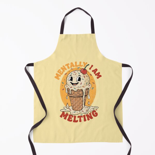 Item preview, Mentally I Am Melting | Funny Overwhelmed Ice Cream designed and sold by Lorena Tiana.