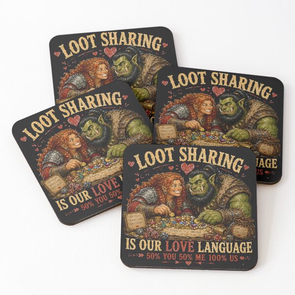 Item preview, Loot Sharing Is Our Love Language designed and sold by JabbiKamost.