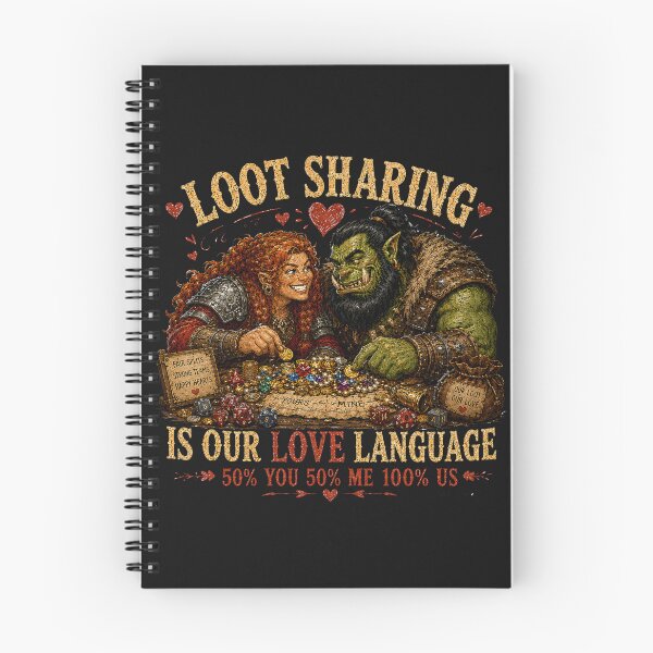 Item preview, Loot Sharing Is Our Love Language designed and sold by JabbiKamost.