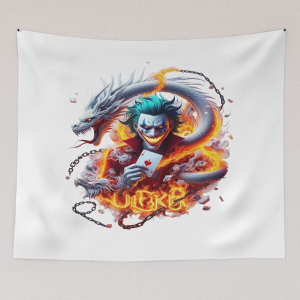 Item preview, Flaming Joker Dragon – Chaos Card Master Dark Fantasy Art designed and sold by RAYBIL.