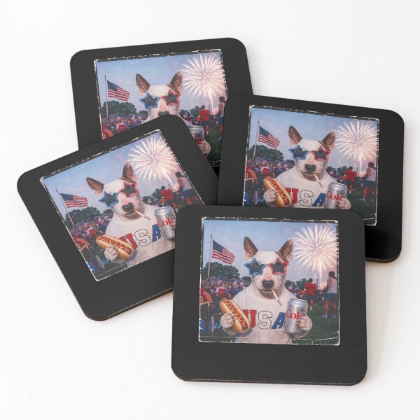 Item preview, Patriotic Bull Terrier USA Flag Hot Dog Fireworks 4th of July Dog designed and sold by ostenlee.