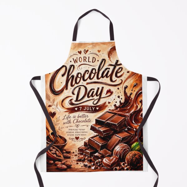 Item preview, Retro World Chocolate Day July 7 Indulge Today Graphic designed and sold by Wiley Doreen.