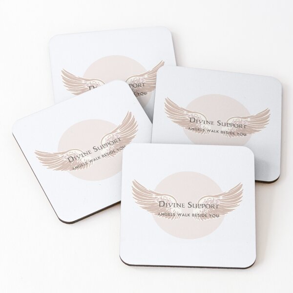 Item preview, Divine Support – Angels Walk Beside You Spiritual Typography Design designed and sold by CosmicQuietStudio.