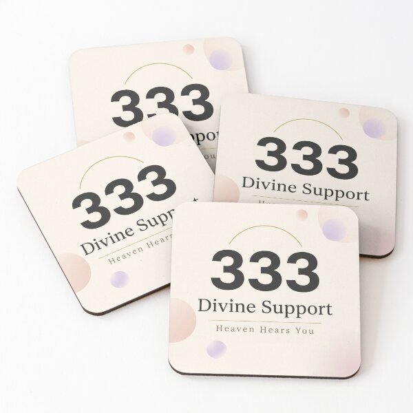 Item preview, 333 Divine Support – Heaven Hears You Spiritual Typography Design designed and sold by CosmicQuietStudio.