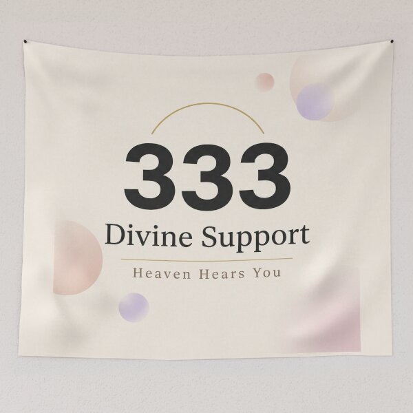 Item preview, 333 Divine Support – Heaven Hears You Spiritual Typography Design designed and sold by CosmicQuietStudio.
