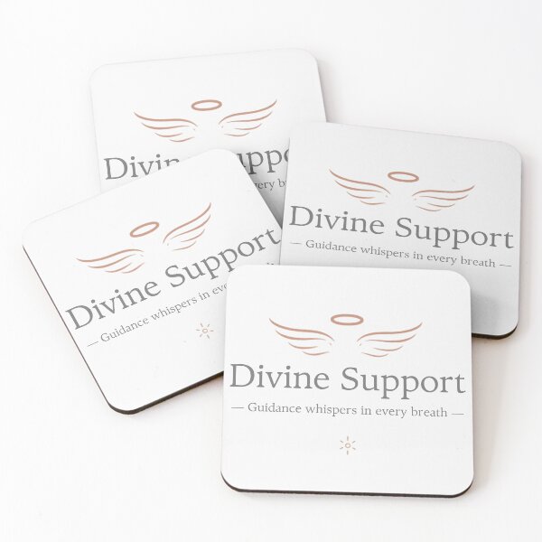 Item preview, Divine Support – Guidance Whispers in Every Breath Spiritual Typography Design designed and sold by CosmicQuietStudio.