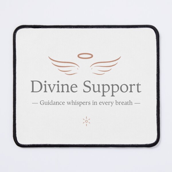 Item preview, Divine Support – Guidance Whispers in Every Breath Spiritual Typography Design designed and sold by CosmicQuietStudio.