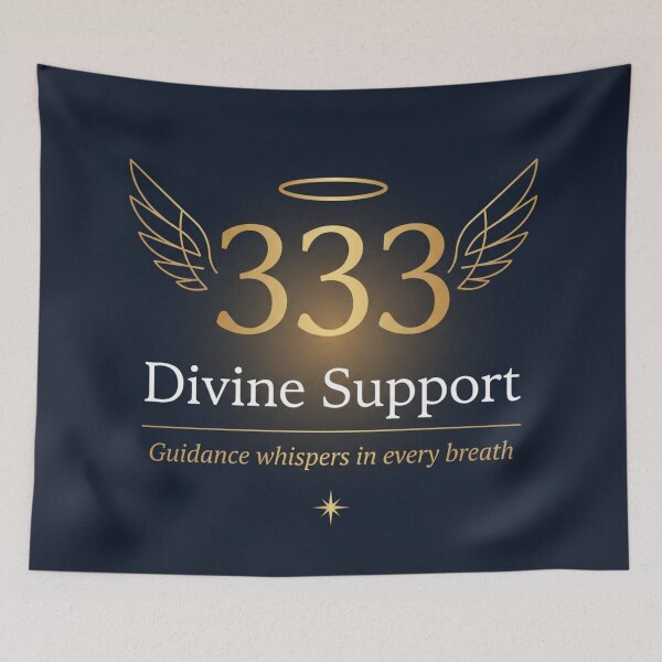 Item preview, Divine Support – Guidance Whispers in Every Breath Spiritual Typography Design designed and sold by CosmicQuietLab.