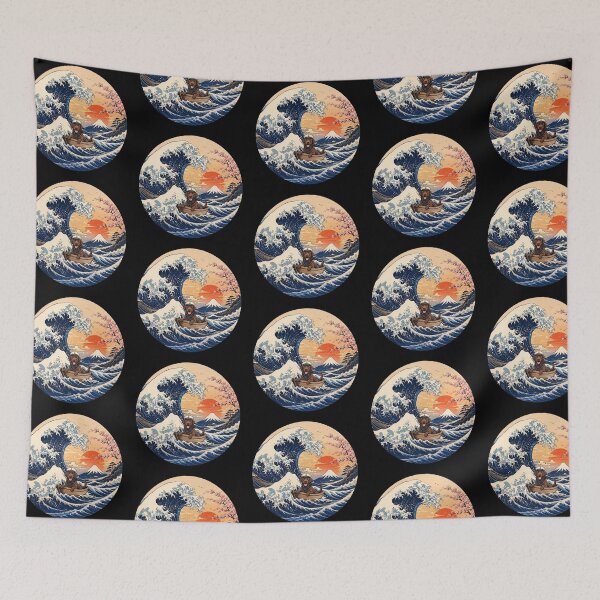 Item preview, Funny Chocolate Labrador Captain Japanese Kanagawa Wave Japan Boat Mom Dad Kids designed and sold by FurryHavenPH.