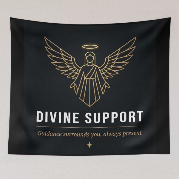 Item preview, Divine Support – Guidance Surrounds You Spiritual Typography Design designed and sold by CosmicQuietLab.