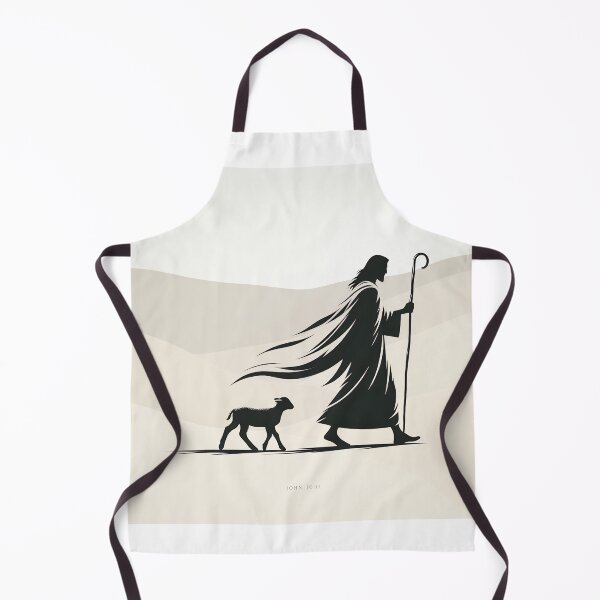 Item preview, Good Shepherd Minimalist Silhouette John 10:11 Desert Landscape designed and sold by Faith Level Up.