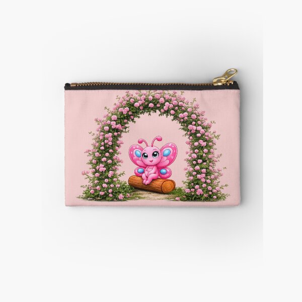 Item preview, Rosie Flutterby enjoying a rest under pink roses designed and sold by Nita Lesley Creates.