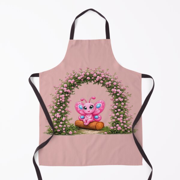 Item preview, Rosie Flutterby enjoying a rest under pink roses designed and sold by Nita Lesley Creates.