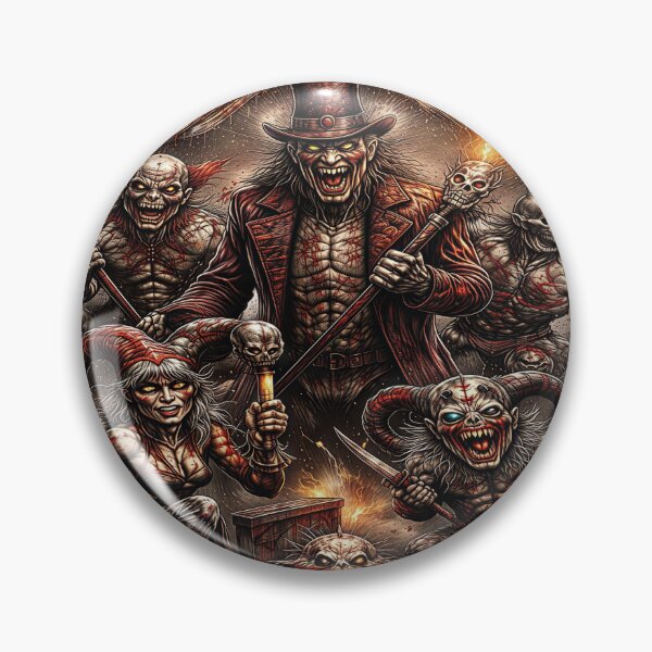 Item preview, Demonic Circus of Nightmares – Dark Horror Illustration designed and sold by Artisan Finds Online.