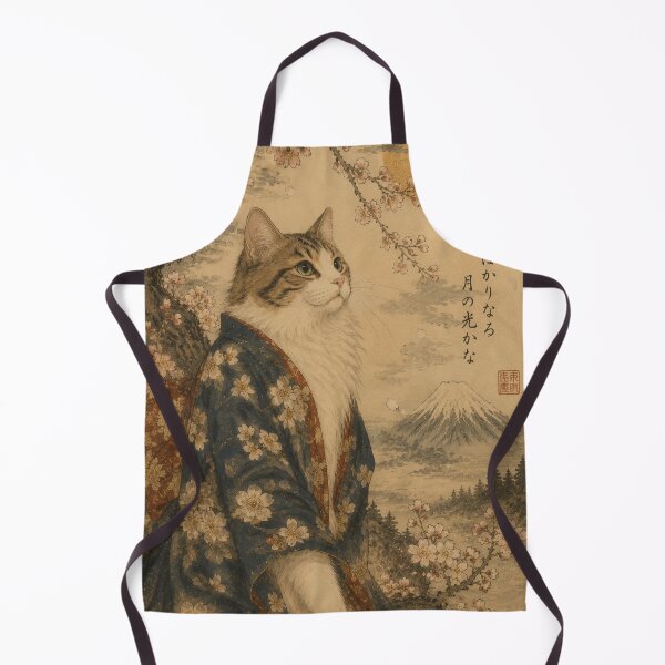 Item preview, Japanese inspired cat with kimono artwork designed and sold by *~*MagicCorner*~*.