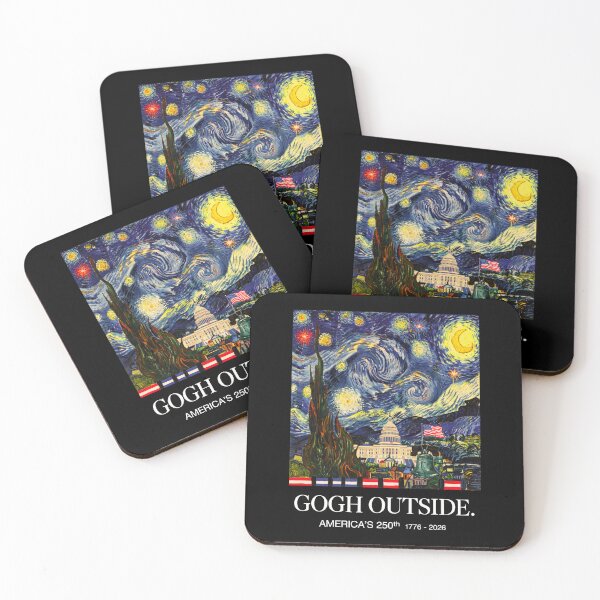Item preview, Gogh Outside Americas 250th 1776 2026 USA Starry Night Patriotic designed and sold by ostenlee.