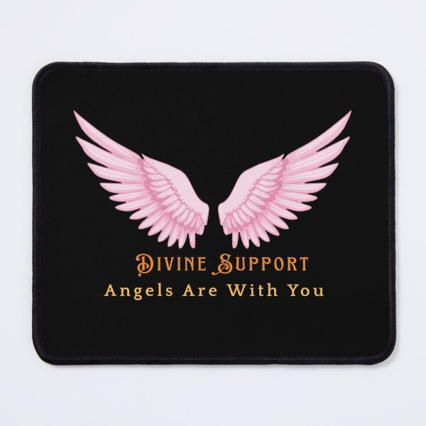 Item preview, Divine Support – Angels Are With You Spiritual Typography Design designed and sold by CosmicQuietLab.