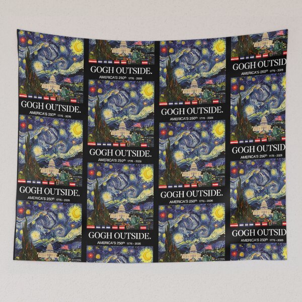 Item preview, Gogh Outside Americas 250th 1776 2026 USA Starry Night Patriotic designed and sold by ostenlee.