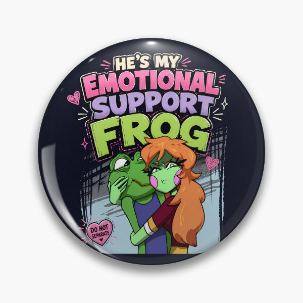 Item preview, He's My Emotional Support Frog | Cute Frog Couple | Wholesome Relationship Meme designed and sold by VinBasis.