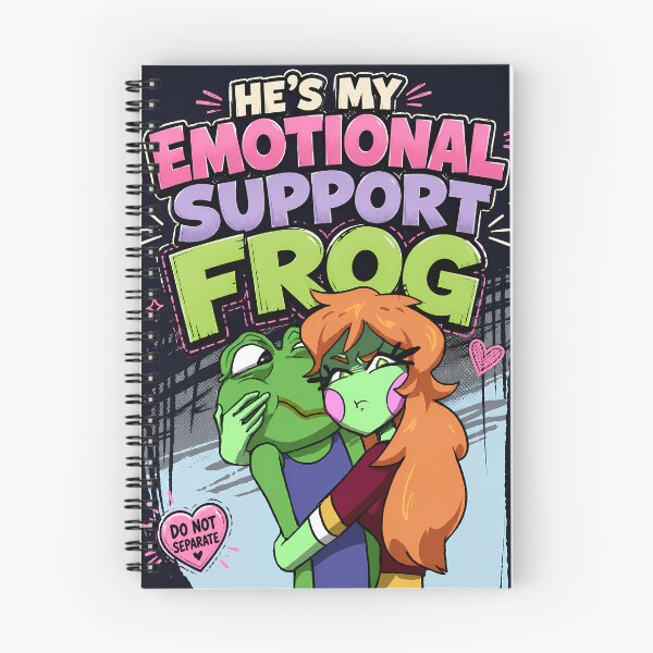 Item preview, He's My Emotional Support Frog | Cute Frog Couple | Wholesome Relationship Meme designed and sold by VinBasis.