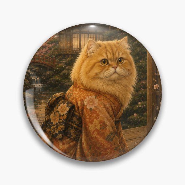 Item preview, Japanese inspired persian cat in kimono designed and sold by *~*MagicCorner*~*.