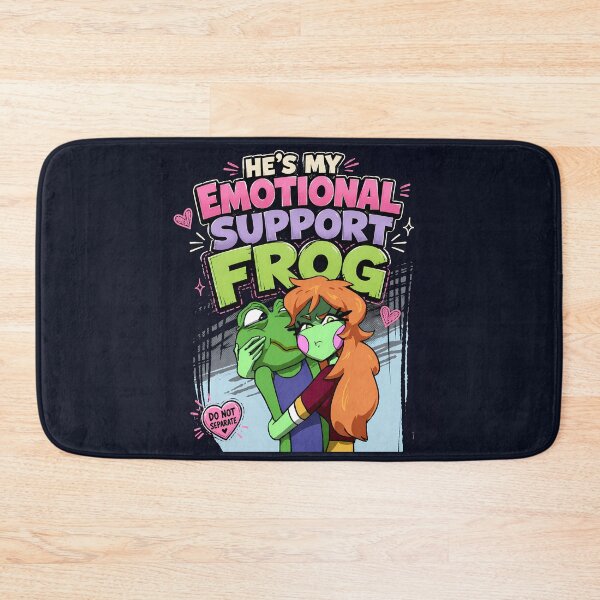 Item preview, He's My Emotional Support Frog | Cute Frog Couple | Wholesome Relationship Meme designed and sold by VinBasis.