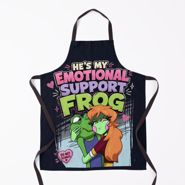 Item preview, He's My Emotional Support Frog | Cute Frog Couple | Wholesome Relationship Meme designed and sold by VinBasis.