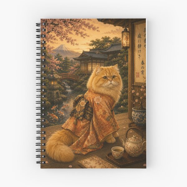 Item preview, Japanese inspired persian cat in kimono designed and sold by *~*MagicCorner*~*.