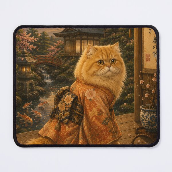 Item preview, Japanese inspired persian cat in kimono designed and sold by *~*MagicCorner*~*.
